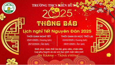 THÔNG BÁO NGHỈ TẾT NGUYÊN ĐÁN NĂM 2025